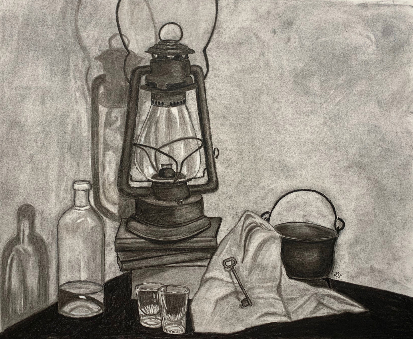 Lantern Still Life Drawing