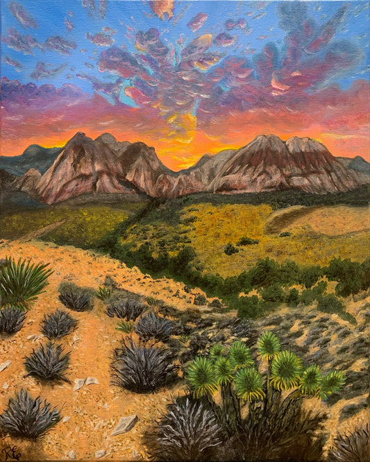 Nevada Sunset Landscape Study